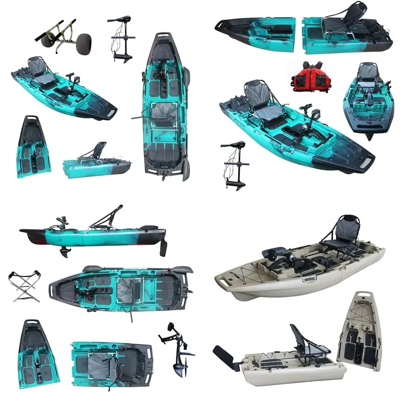 Fishing Boat Paddle - Popular 1 Person HDPE/PE Sit-On-Top Motorized