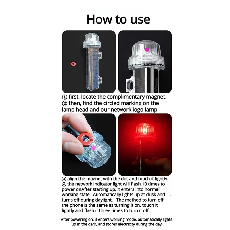 Solar Powered LED Marine Signa - Fishing Boat Navigation Light ulasan dan harga